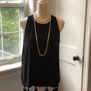 Black pom pom top -chic